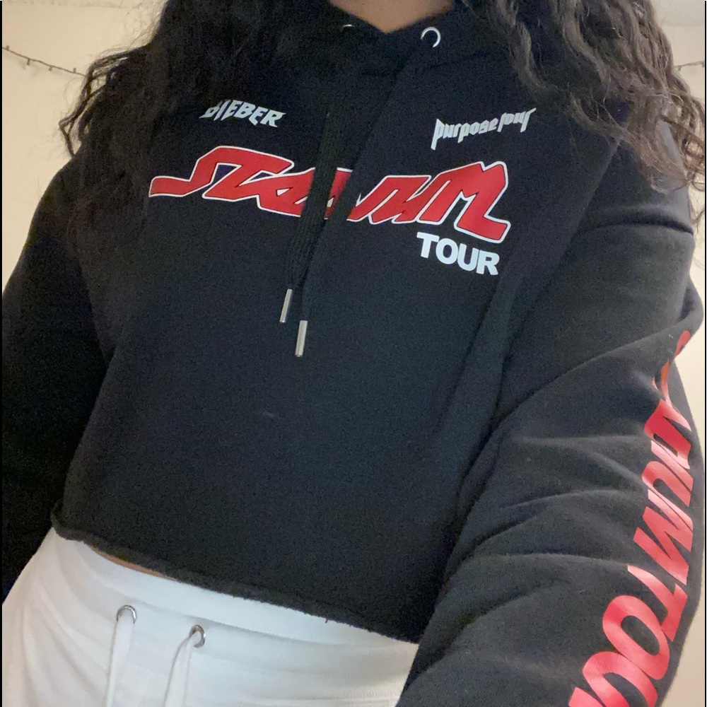 Crop Top Justin Bieber Stadium Tour Hoodie